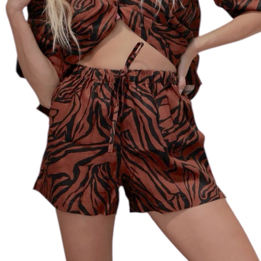 Stone Fox Swim Bengal  Melba Linen Short  XS/S